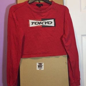 Red Tokyo cropped long sleeve